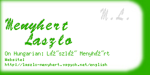 menyhert laszlo business card